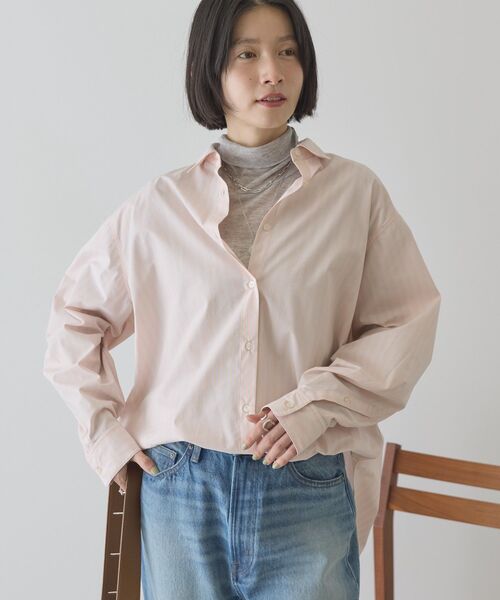 AMERICAN HOLIC（アメリカンホリック）の「【マルチ機能】ベーシックシャツ（シャツ/ブラウス・レディース・オフホワイト/サックスブルー/ピンク系その他/ホワイト系その他6/ブルー系その他6・L/M）」の5枚目の写真