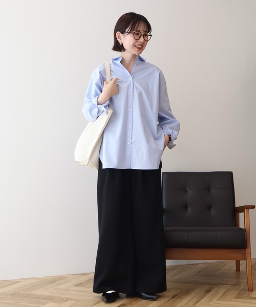 AMERICAN HOLIC（アメリカンホリック）の「【マルチ機能】ベーシックシャツ（シャツ/ブラウス・レディース・オフホワイト/サックスブルー/ピンク系その他/ホワイト系その他6/ブルー系その他6・L/M）」の6枚目の写真