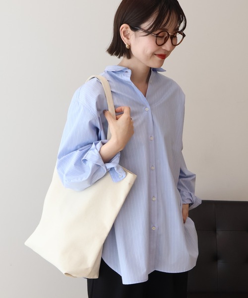 AMERICAN HOLIC（アメリカンホリック）の「【マルチ機能】ベーシックシャツ（シャツ/ブラウス・レディース・オフホワイト/サックスブルー/ピンク系その他/ホワイト系その他6/ブルー系その他6・L/M）」の11枚目の写真