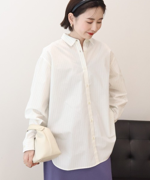 AMERICAN HOLIC（アメリカンホリック）の「【マルチ機能】ベーシックシャツ（シャツ/ブラウス・レディース・オフホワイト/サックスブルー/ピンク系その他/ホワイト系その他6/ブルー系その他6・L/M）」の15枚目の写真