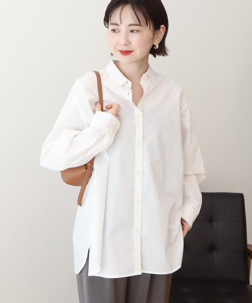 AMERICAN HOLIC（アメリカンホリック）の「【マルチ機能】ベーシックシャツ（シャツ/ブラウス・レディース・オフホワイト/サックスブルー/ピンク系その他/ホワイト系その他6/ブルー系その他6・L/M）」の20枚目の写真