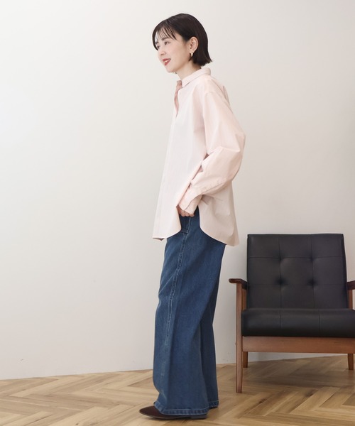 AMERICAN HOLIC(アメリカンホリック)の「【花粉防止/UVカット/イージーケア】ベーシックシャツ(シャツ/ブラウス・レディース・オフホワイト/サックスブルー/ピンク系その他/ホワイト系その他6/ブルー系その他6・L/M)」の17枚目の写真