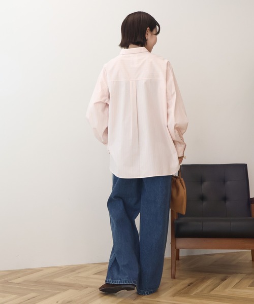 AMERICAN HOLIC(アメリカンホリック)の「【花粉防止/UVカット/イージーケア】ベーシックシャツ(シャツ/ブラウス・レディース・オフホワイト/サックスブルー/ピンク系その他/ホワイト系その他6/ブルー系その他6・L/M)」の18枚目の写真