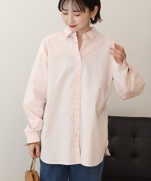 AMERICAN HOLIC(アメリカンホリック)の「【花粉防止/UVカット/イージーケア】ベーシックシャツ(シャツ/ブラウス・レディース・オフホワイト/サックスブルー/ピンク系その他/ホワイト系その他6/ブルー系その他6・L/M)」の19枚目の写真