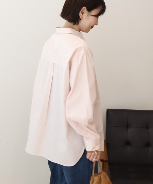 AMERICAN HOLIC(アメリカンホリック)の「【花粉防止/UVカット/イージーケア】ベーシックシャツ(シャツ/ブラウス・レディース・オフホワイト/サックスブルー/ピンク系その他/ホワイト系その他6/ブルー系その他6・L/M)」の20枚目の写真