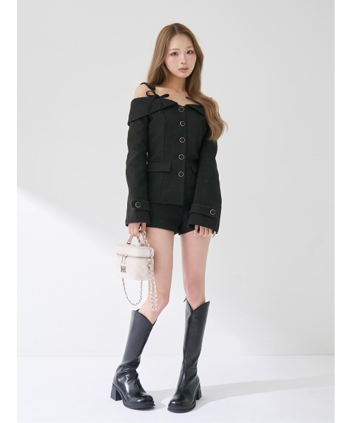 Darich(ダーリッチ)の「Vカットロングブーツ(ブーツ・レディース・ブラック/ホワイト・S/M/L/XS/XL)」の10枚目の写真
