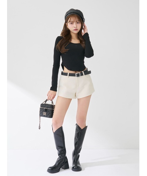 Darich(ダーリッチ)の「Vカットロングブーツ(ブーツ・レディース・ブラック/ホワイト・S/M/L/XS/XL)」の15枚目の写真