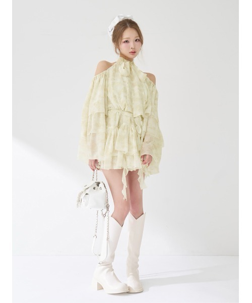 Darich(ダーリッチ)の「Vカットロングブーツ(ブーツ・レディース・ブラック/ホワイト・S/M/L/XS/XL)」の7枚目の写真