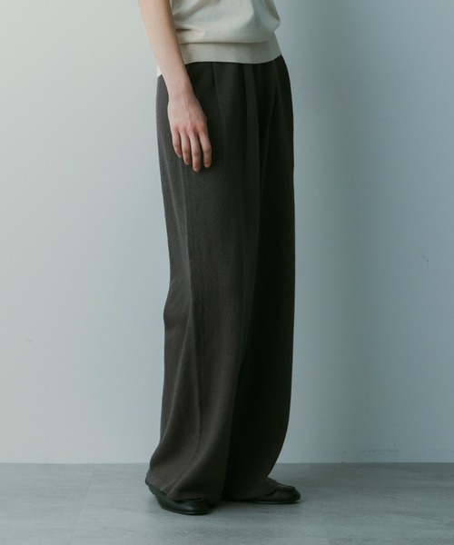 SERENO(セレーノ)の「ワイドニット タックパンツ(その他パンツ・レディース・ホワイト/ライトグレー/グレー/ネイビー・ONESIZE)」の18枚目の写真