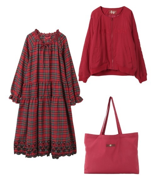PINK HOUSE(ピンクハウス)の「2026 PINK HOUSE HAPPY SET(セットアップ・レディース・グリーン系/ブラック系/レッド系・フリー)」の3枚目の写真