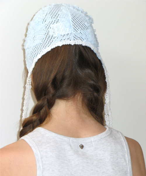 CRANK(クランク)の「レースクロシェボネット_ブルー(ニットキャップ/ビーニー・レディース・その他・FREE)」の2枚目の写真