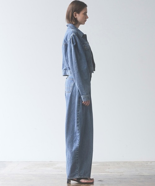 SOMETHING(サムシング)の「【GISELe 4月号掲載】atelier SOMETHING POWER SHOULDER DENIM JACKET/パワーショルダーデニムジャケット(デニムジャケット・レディース・インディゴブルー/ライトブルー・FREE)」の8枚目の写真