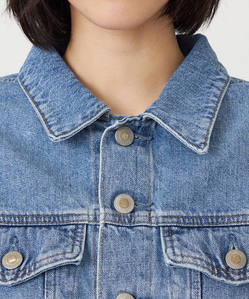 SOMETHING(サムシング)の「【GISELe 4月号掲載】atelier SOMETHING POWER SHOULDER DENIM JACKET/パワーショルダーデニムジャケット(デニムジャケット・レディース・インディゴブルー/ライトブルー・FREE)」の13枚目の写真