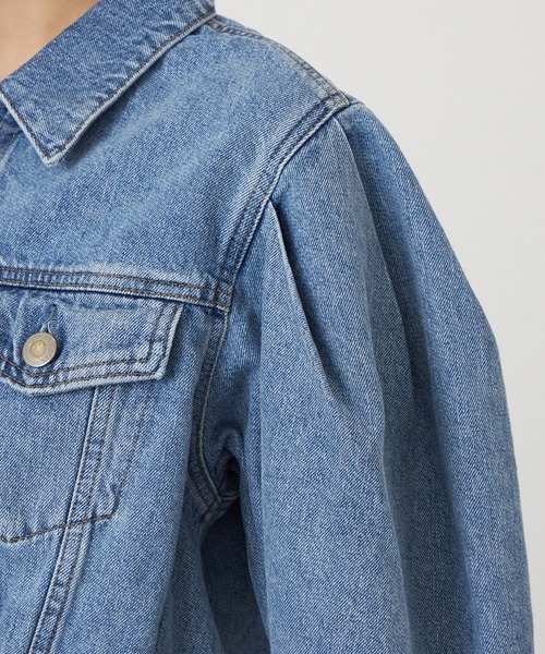SOMETHING(サムシング)の「【GISELe 4月号掲載】atelier SOMETHING POWER SHOULDER DENIM JACKET/パワーショルダーデニムジャケット(デニムジャケット・レディース・インディゴブルー/ライトブルー・FREE)」の14枚目の写真