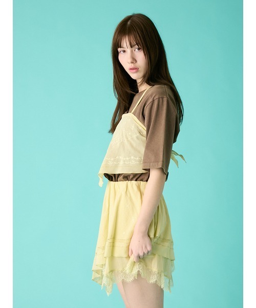 FURFUR（ファーファー）の「ハンカチ刺繍スカショーパン（その他パンツ・レディース・ホワイト/ブラック/ライム・F）」の14枚目の写真