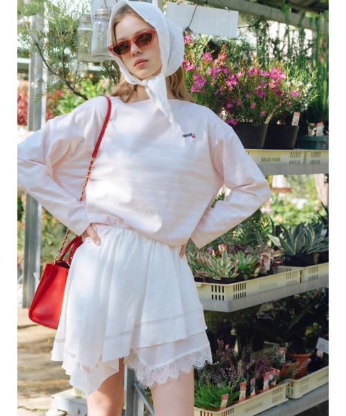 FURFUR（ファーファー）の「ハンカチ刺繍スカショーパン（その他パンツ・レディース・ホワイト/ブラック/ライム・F）」の6枚目の写真