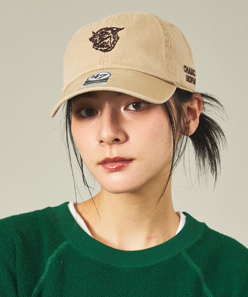 AMERICANA（アメリカーナ）の「【ORIGINAL Charcoal × Americana】Leopards キャップ / ベースボールキャップ / 刺繍【オリジナル チャコール × アメリカーナ】コラボレーション（キャップ・レディース・ネイビー/ベージュ・フリー）」の4枚目の写真