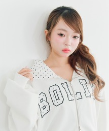 OLIVE des OLIVE | パッチワークロゴZIPパーカー(パーカー)