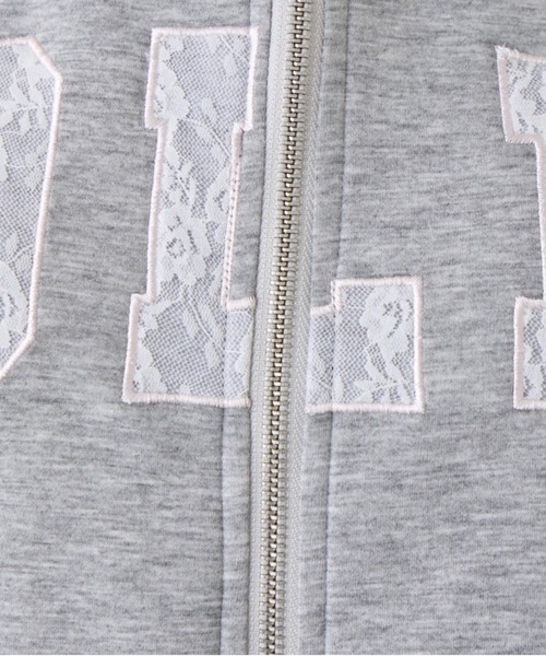 OLIVE des OLIVE（オリーブデオリーブ）の「パッチワークロゴZIPパーカー（パーカー・レディース・ネイビー/ピンク/トップグレー/オフホワイト・FREE）」の10枚目の写真