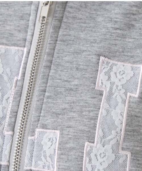 OLIVE des OLIVE（オリーブデオリーブ）の「パッチワークロゴZIPパーカー（パーカー・レディース・ネイビー/ピンク/トップグレー/オフホワイト・FREE）」の11枚目の写真