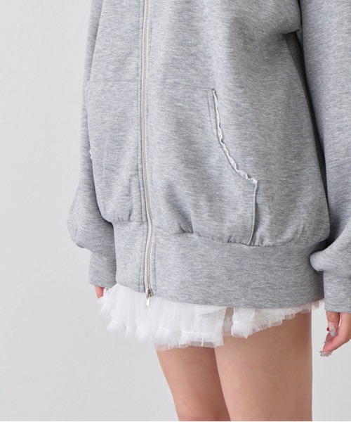 OLIVE des OLIVE（オリーブデオリーブ）の「パッチワークロゴZIPパーカー（パーカー・レディース・ネイビー/ピンク/トップグレー/オフホワイト・FREE）」の14枚目の写真