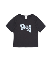キッチドット クロップ半袖Tシャツ (チャコール)