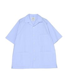 BRUMAN（ブルーマン）の「Open Collar Short Sleeve Shirt (Blue)（シャツ/ブラウス）」