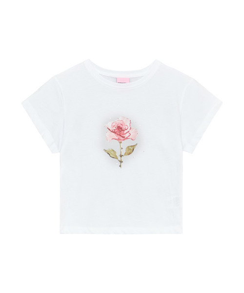 ITZAVIBE(イッザバイブ)の「GLASS FLOWER T SHIRT(Tシャツ/カットソー・レディース・その他・ONE SIZE)」の2枚目の写真