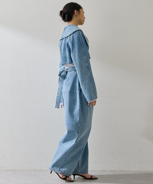 Whim Gazette（ウィムガゼット）の「バックリボンデニムジャケット（デニムジャケット・レディース・ブルー・FREE）」の5枚目の写真