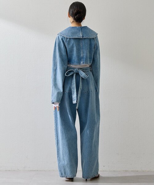 Whim Gazette（ウィムガゼット）の「バックリボンデニムジャケット（デニムジャケット・レディース・ブルー・FREE）」の6枚目の写真