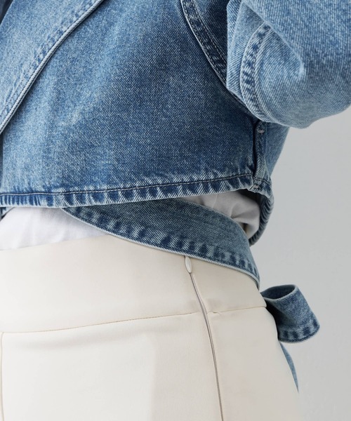 Whim Gazette（ウィムガゼット）の「バックリボンデニムジャケット（デニムジャケット・レディース・ブルー・FREE）」の20枚目の写真