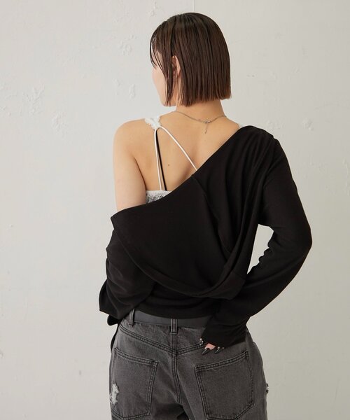 WHO'S WHO gallery(フーズフーギャラリー)の「SCALLOP LACE CAMI(キャミソール・レディース・オフホワイト/ブラック・FREE)」の7枚目の写真