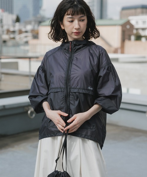 NANGA（ナンガ）の「NANGA/ナンガ SHEER JACKET W シアーポケッタブル ジャケット 2026年 夏 夏服 秋服（ブルゾン・レディース・ブラック/グレー・S/M）」の3枚目の写真