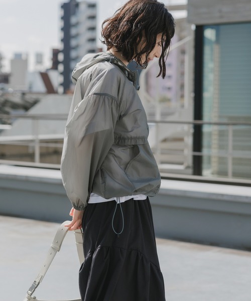 NANGA（ナンガ）の「NANGA/ナンガ SHEER JACKET W シアーポケッタブル ジャケット 2026年 夏 夏服 秋服（ブルゾン・レディース・ブラック/グレー・S/M）」の17枚目の写真