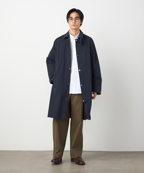 COMME CA ISM（コムサイズム）の「コットンナイロンストレッチ ステンカラーコート（ステンカラーコート・メンズ・ベージュ/ネイビー・LARGE/MEDIUM）」の3枚目の写真