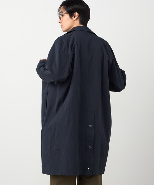 COMME CA ISM（コムサイズム）の「コットンナイロンストレッチ ステンカラーコート（ステンカラーコート・メンズ・ベージュ/ネイビー・LARGE/MEDIUM）」の6枚目の写真