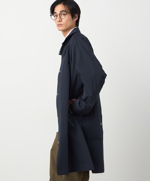 COMME CA ISM（コムサイズム）の「コットンナイロンストレッチ ステンカラーコート（ステンカラーコート・メンズ・ベージュ/ネイビー・LARGE/MEDIUM）」の7枚目の写真