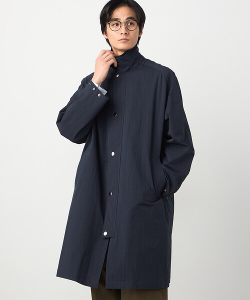 COMME CA ISM（コムサイズム）の「コットンナイロンストレッチ ステンカラーコート（ステンカラーコート・メンズ・ベージュ/ネイビー・LARGE/MEDIUM）」の8枚目の写真
