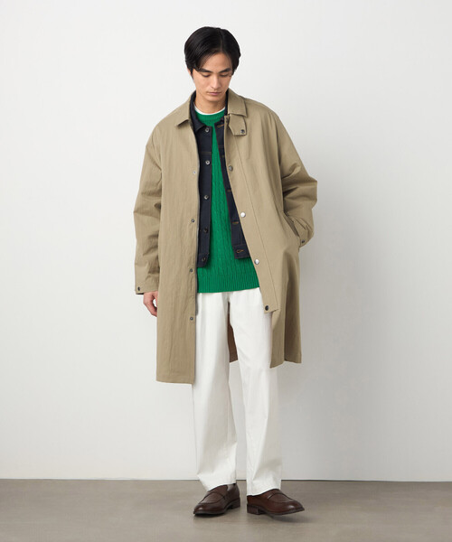 COMME CA ISM（コムサイズム）の「コットンナイロンストレッチ ステンカラーコート（ステンカラーコート・メンズ・ベージュ/ネイビー・LARGE/MEDIUM）」の10枚目の写真