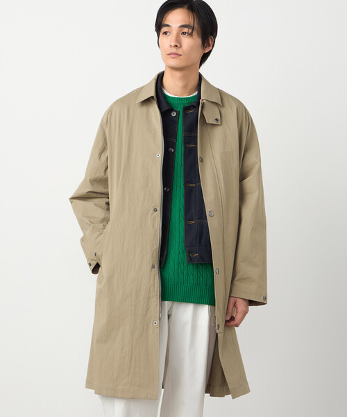 COMME CA ISM（コムサイズム）の「コットンナイロンストレッチ ステンカラーコート（ステンカラーコート・メンズ・ベージュ/ネイビー・LARGE/MEDIUM）」の12枚目の写真