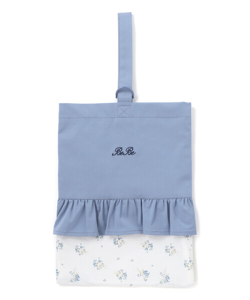 BeBe（ベベ）の「花柄切り替えフリルシューズバッグ（シューズ小物/雑貨・キッズ・ピンク/ブルー・FREE）」の5枚目の写真