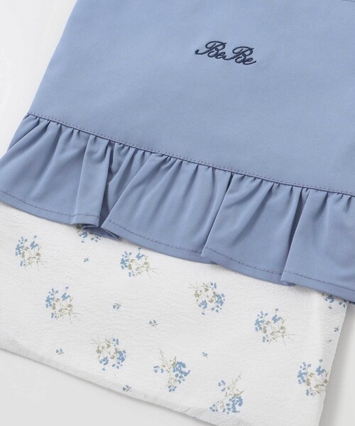 BeBe（ベベ）の「花柄切り替えフリルシューズバッグ（シューズ小物/雑貨・キッズ・ピンク/ブルー・FREE）」の9枚目の写真