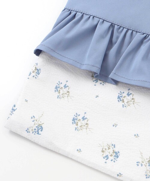 BeBe（ベベ）の「花柄切り替えフリルシューズバッグ（シューズ小物/雑貨・キッズ・ピンク/ブルー・FREE）」の10枚目の写真