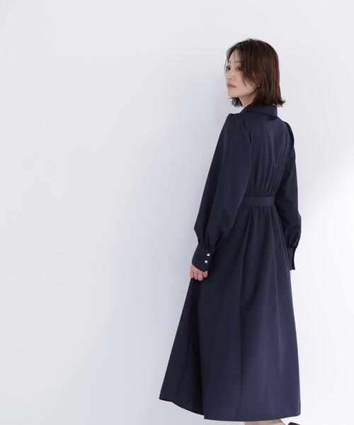 NATURAL BEAUTY BASIC（ナチュラルビューティーベーシック）の「◇リボンベルテッドシャツワンピース（シャツワンピース・レディース・ベージュ/ネイビー/ライトグリーン・MEDIUM/P/S）」の19枚目の写真