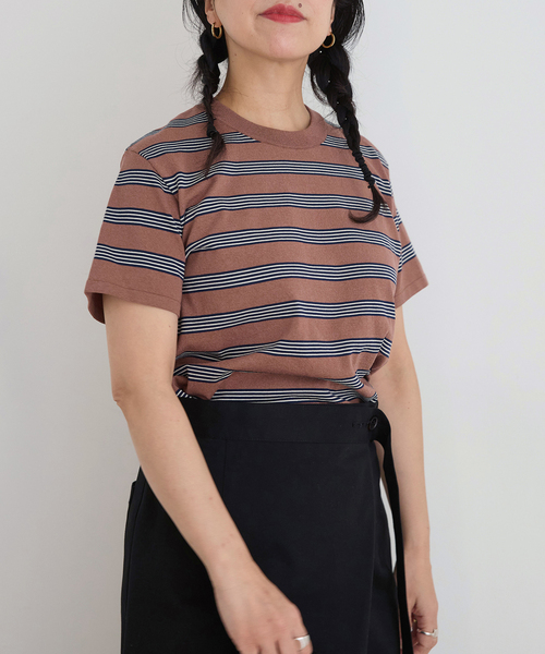 IENA LA BOUCLE(イエナラブークル)の「IENA LA BOUCLE マルチボーダー配色ニット(ニット/セーター・レディース・アイボリー/ブラウン・FREE)」の14枚目の写真