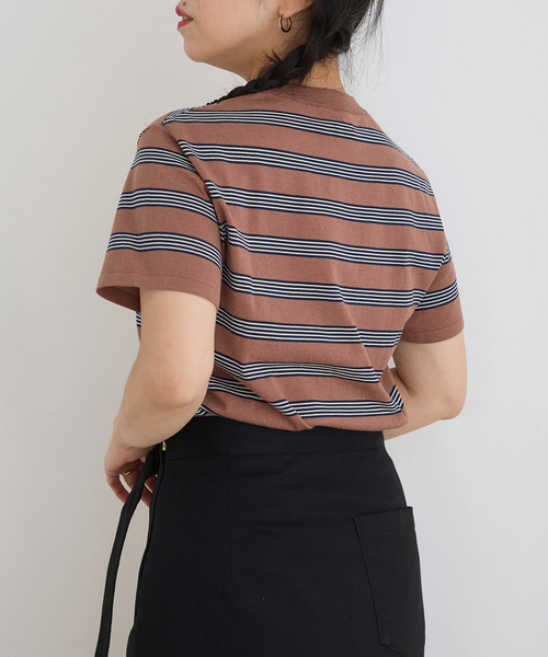 IENA LA BOUCLE(イエナラブークル)の「IENA LA BOUCLE マルチボーダー配色ニット(ニット/セーター・レディース・アイボリー/ブラウン・FREE)」の16枚目の写真