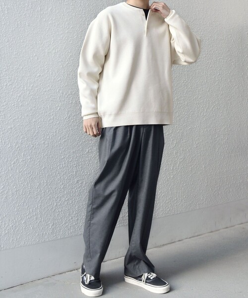 SHIPS any(シップス エニィ)の「SHIPS any:〈手洗い可能〉ミラノリブ コットンライク ヘンリーネック ニット◇(ニット/セーター・メンズ・ダークグレー/ナチュラル/グレー・X-LARGE/LARGE/MEDIUM)」の5枚目の写真