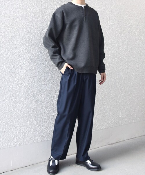 SHIPS any(シップス エニィ)の「SHIPS any:〈手洗い可能〉ミラノリブ コットンライク ヘンリーネック ニット◇(ニット/セーター・メンズ・ダークグレー/ナチュラル/グレー・X-LARGE/LARGE/MEDIUM)」の15枚目の写真