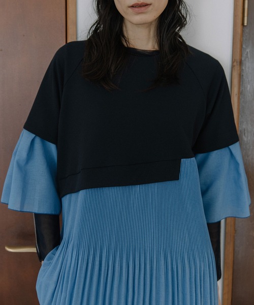 MARECHAL TERRE(マルシャルテル)の「プリーツフレアプルオーバー(Tシャツ/カットソー・レディース・ネイビー/ライトグレー/ブラック/オフホワイト・MEDIUM)」の19枚目の写真