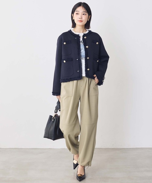 Gready Brilliant(グレディブリリアン)の「ツイル裾ドロストジョガーパンツ(その他パンツ・レディース・グレイッシュベージュ/ライトカーキ・FREE)」の16枚目の写真